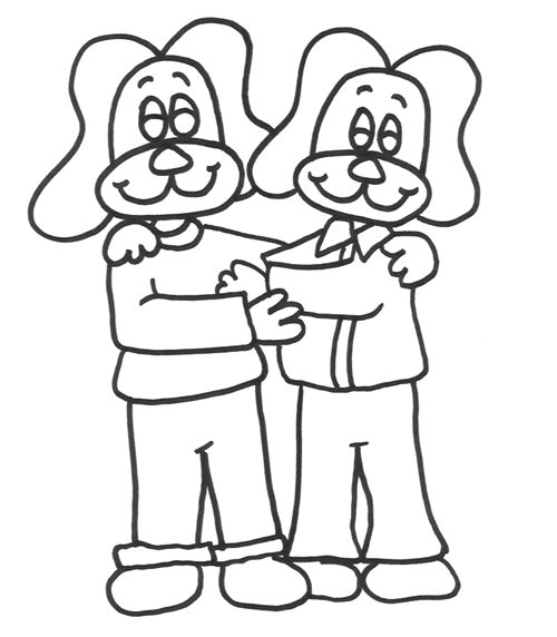 Przyjacielskie psiaki - Urocza kolorowanka dla dzieci kolorowanka do druku