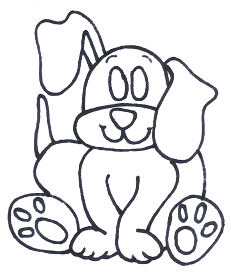 Radosny Piesek - Kolorowanka do Druku dla Dzieci kolorowanka do druku